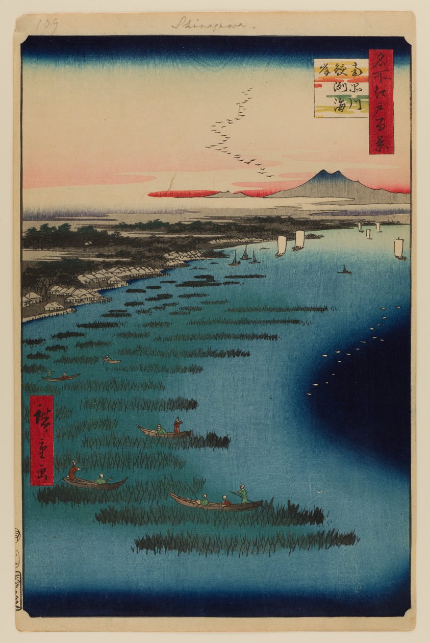 Minami-Shinagawa e Costa de Samezu de Ando or Utagawa Hiroshige