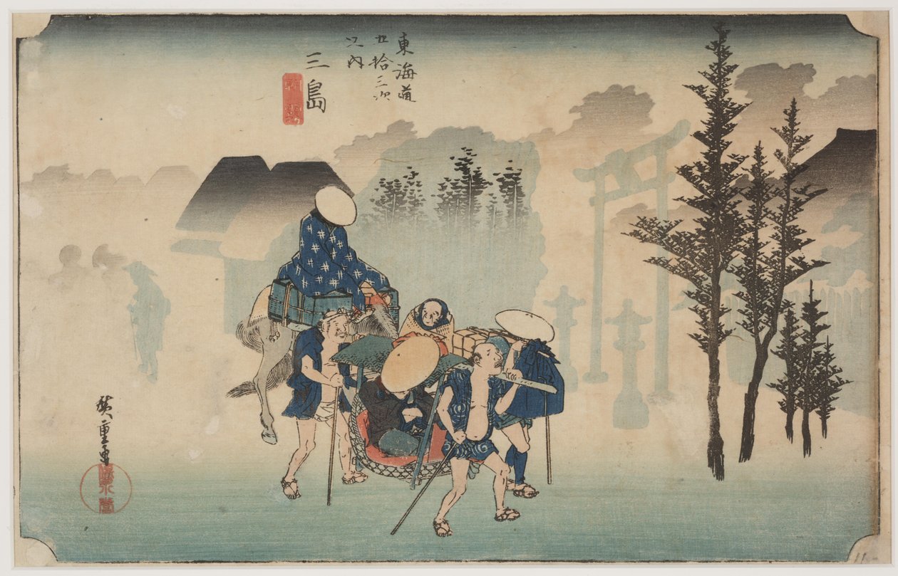 Névoa matinal de Ando or Utagawa Hiroshige