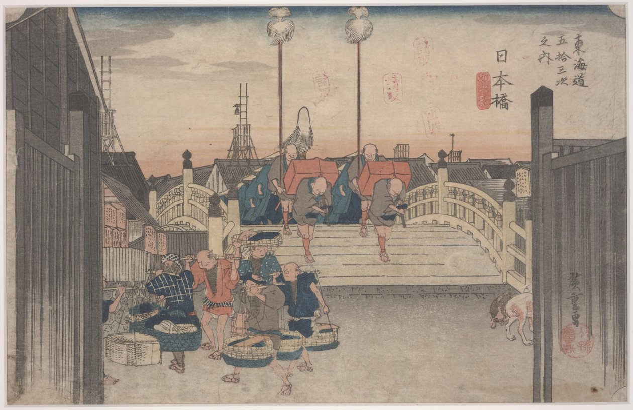Cena da Manhã de Ando or Utagawa Hiroshige