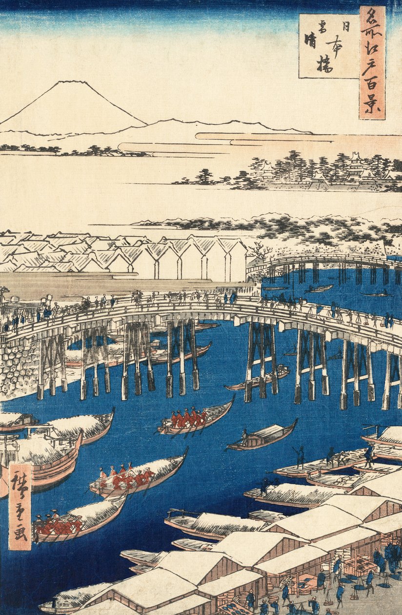 Nihonbashi, Clearing After Snow por Utagawa Hiroshige de Ando or Utagawa Hiroshige