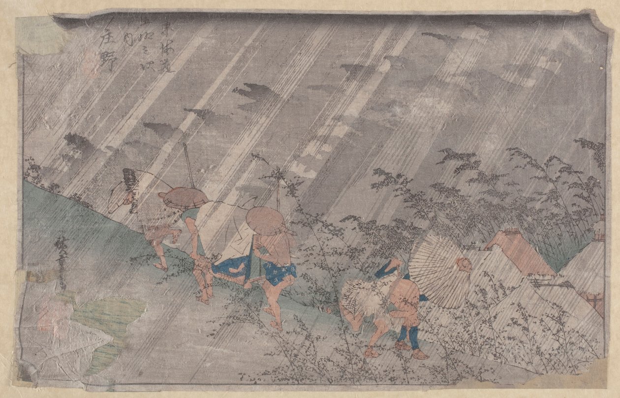 Shono (bloco de madeira de cor) de Ando or Utagawa Hiroshige