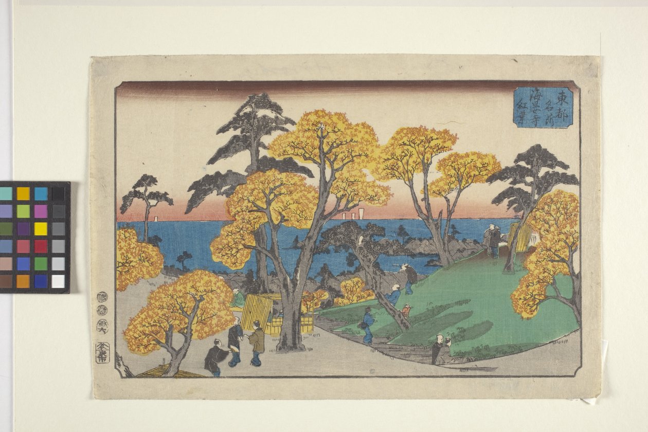 Views Of Yedo (impressão em bloco de madeira a cores) de Ando or Utagawa Hiroshige