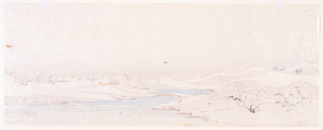 Paisagem de Inverno. Série Províncias. de Ando or Utagawa Hiroshige