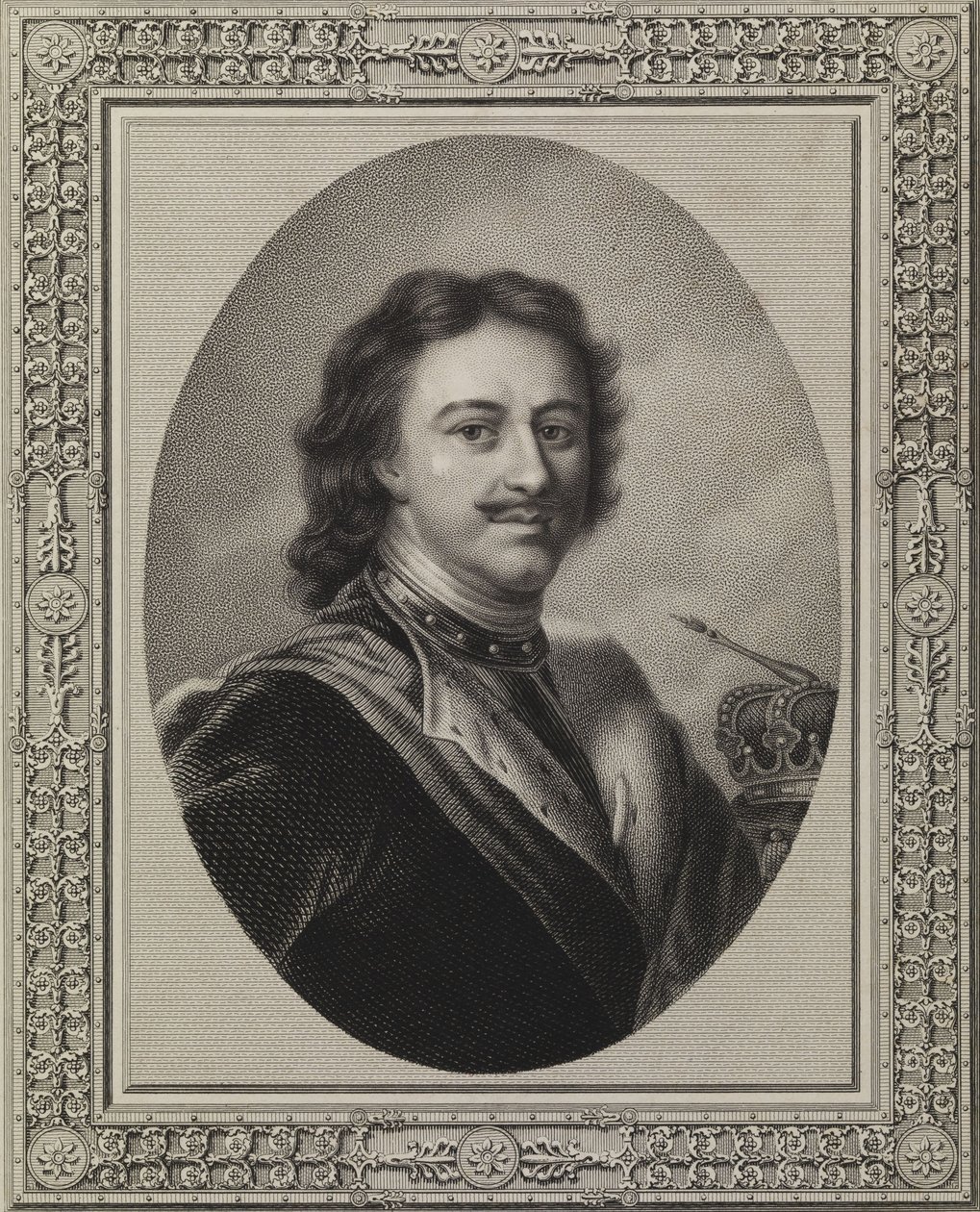 Pedro, o Grande Gravura. (Cópia da coleção do conde Narishkin) de André Joseph Mécou