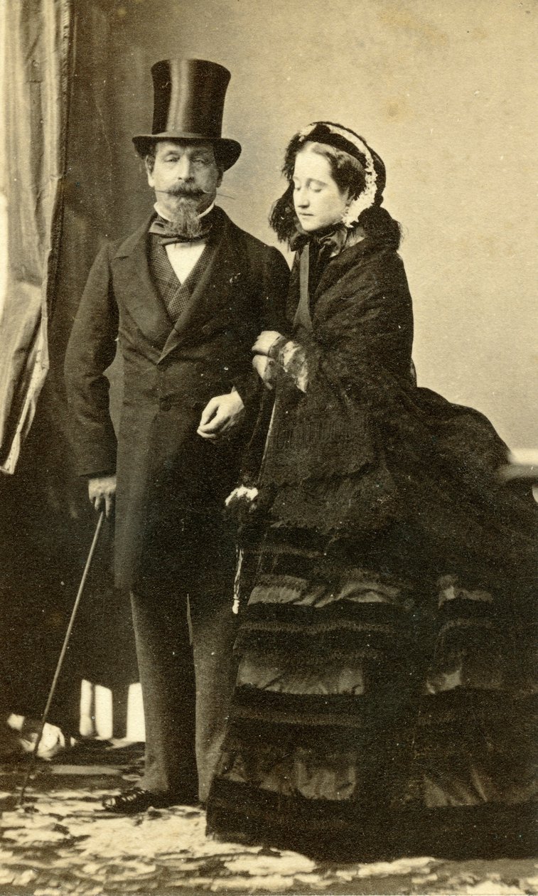 O Imperador Napoleão III e a Imperatriz Eugénia de Andre Adolphe Eugene Disderi
