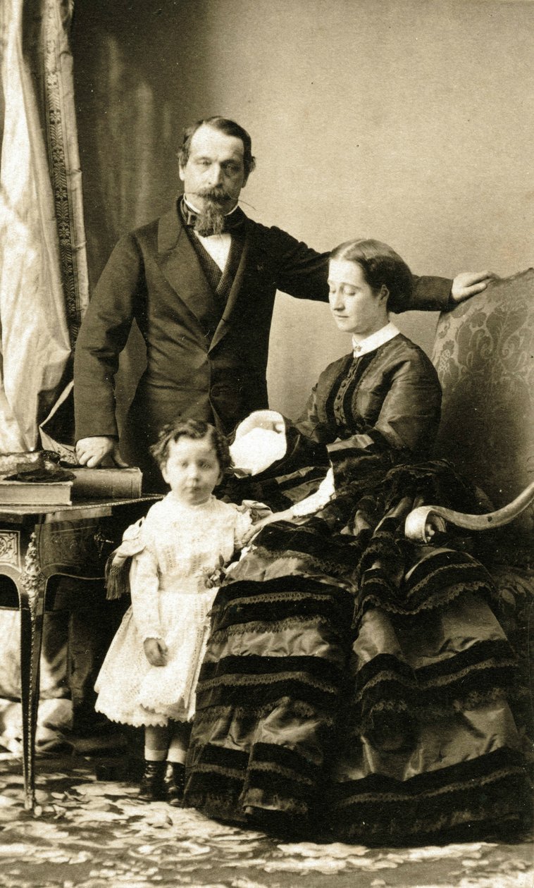 O imperador Napoleão III e a sua família de Andre Adolphe Eugene Disderi