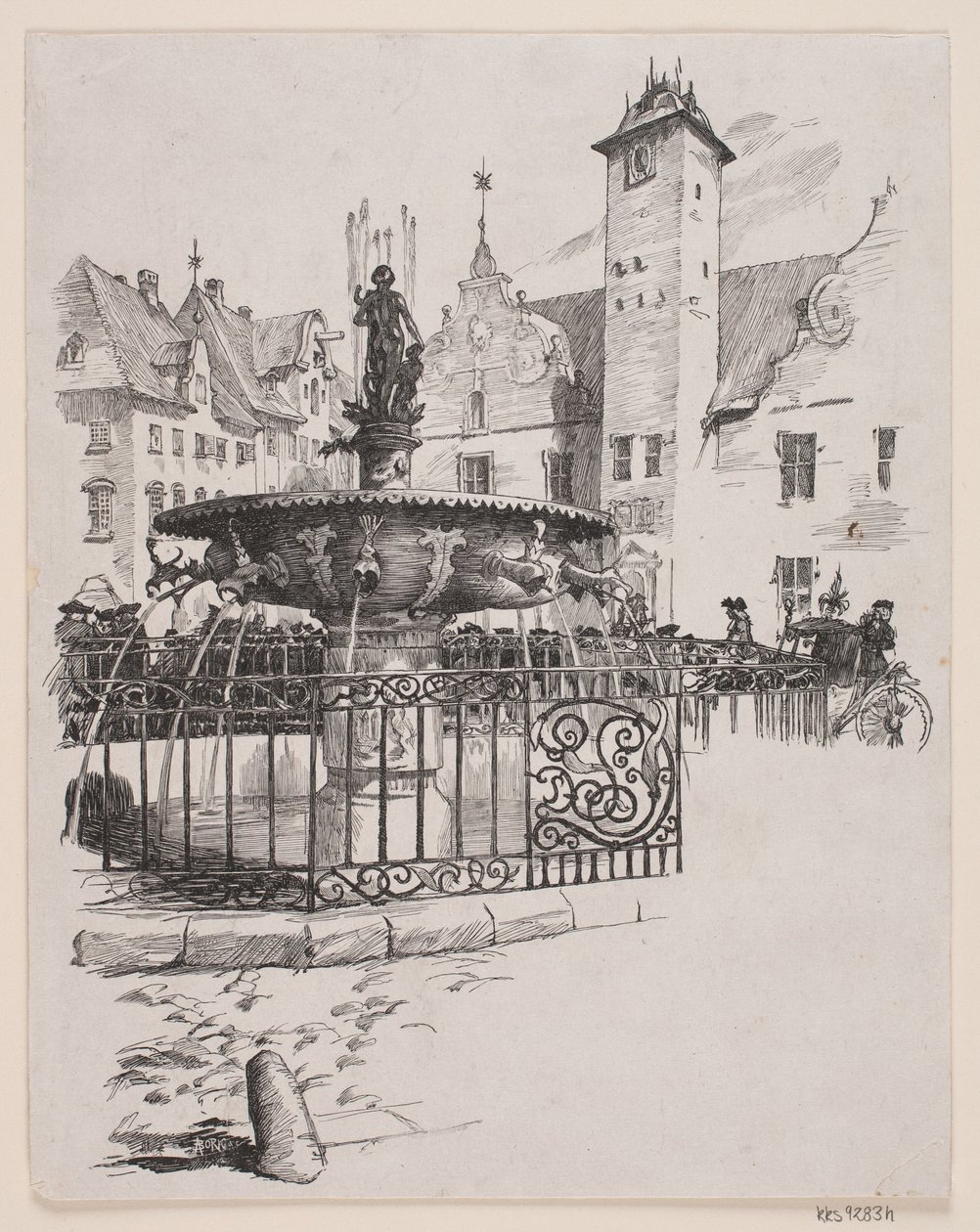 Ilustração para "The 11th of June" (A fonte em Gammelt Torv) de André Bork
