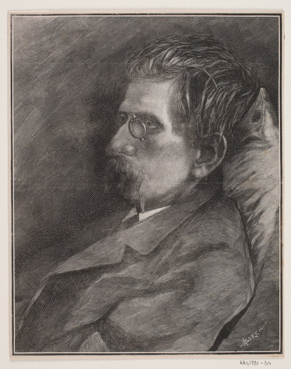 Retrato de J. P. Jacobsen de André Bork