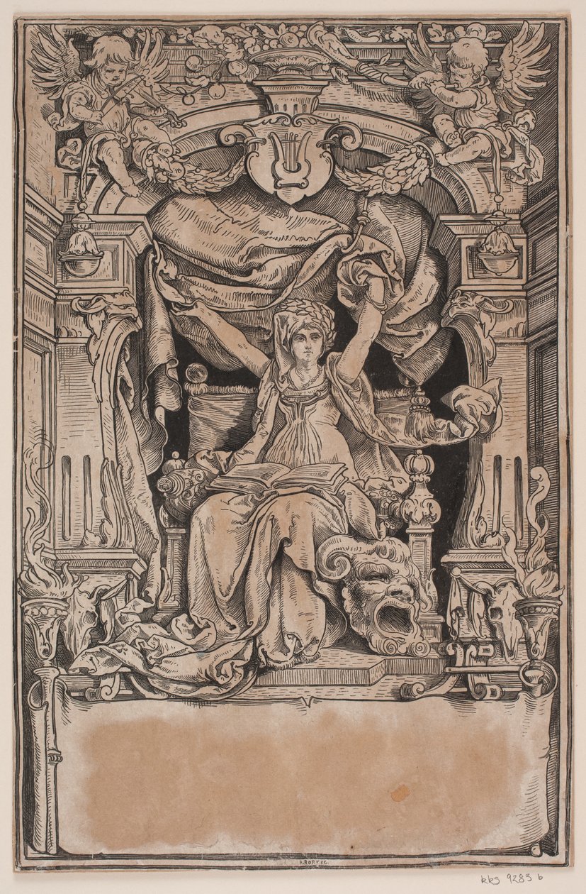 Página de rosto e vinheta para uma edição de "Faust", Munique 1884 de André Bork