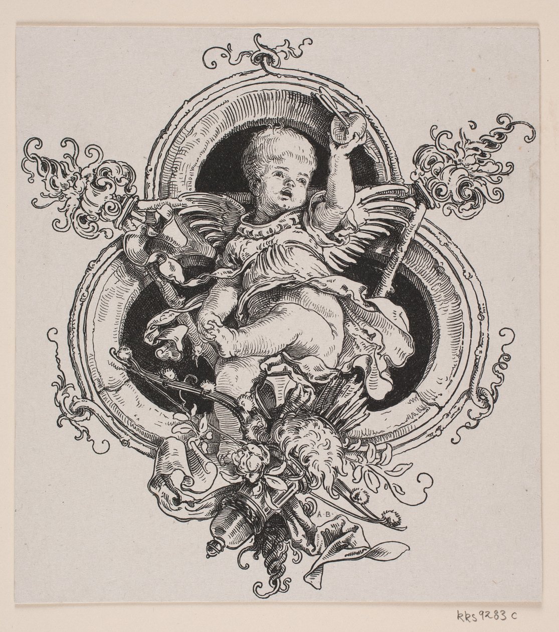 Página de rosto e vinheta para uma edição de "Faust", Munique 1884 de André Bork