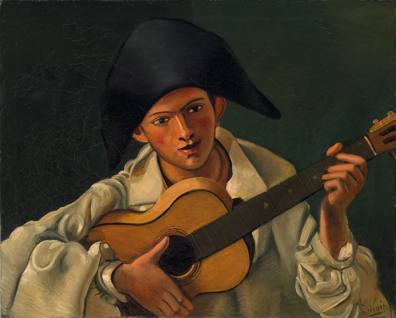 Busto de arlequim com guitarra de Andre Derain
