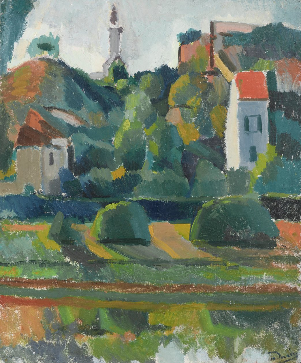 O rio em Montreuil-sur-Mer de Andre Derain