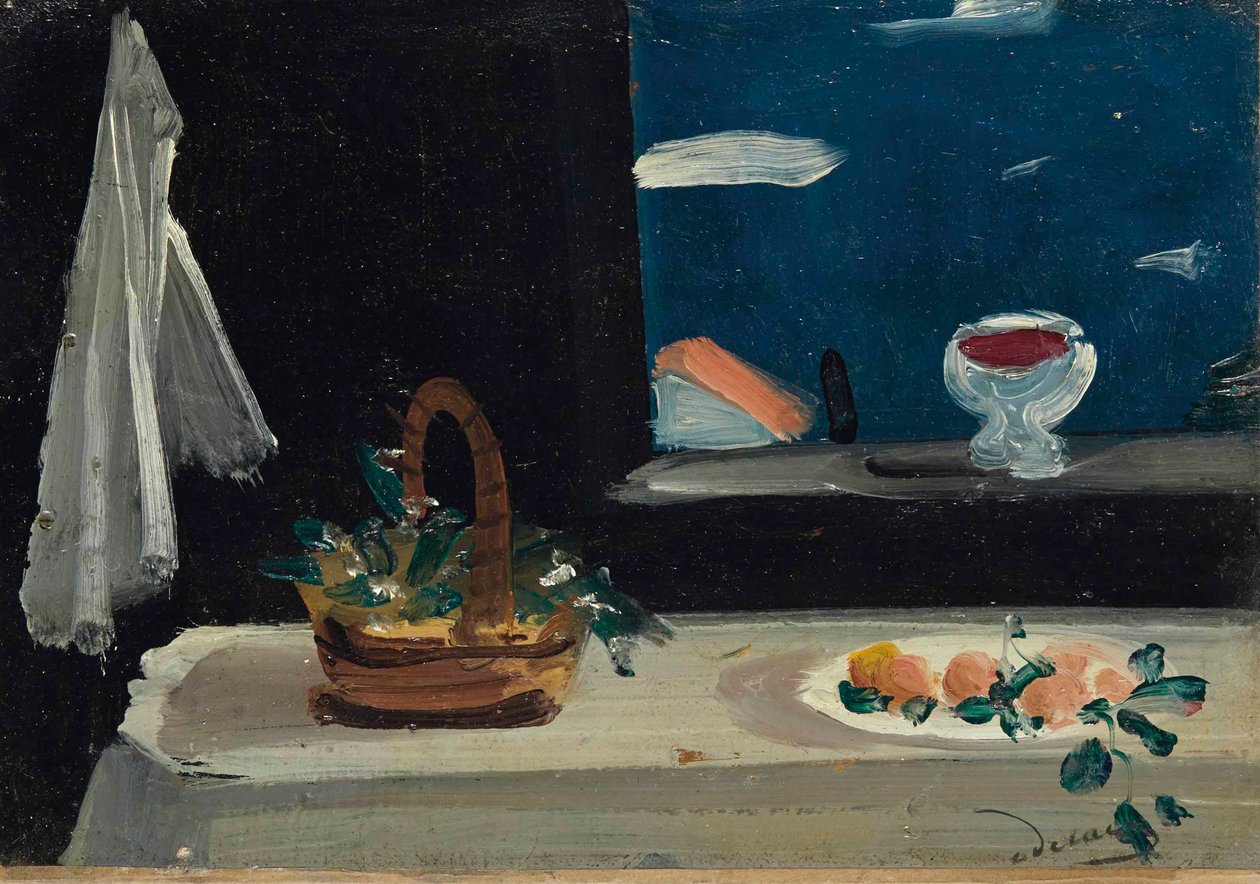 NATUREZA MORTA SOBRE FUNDO PRETO de Andre Derain