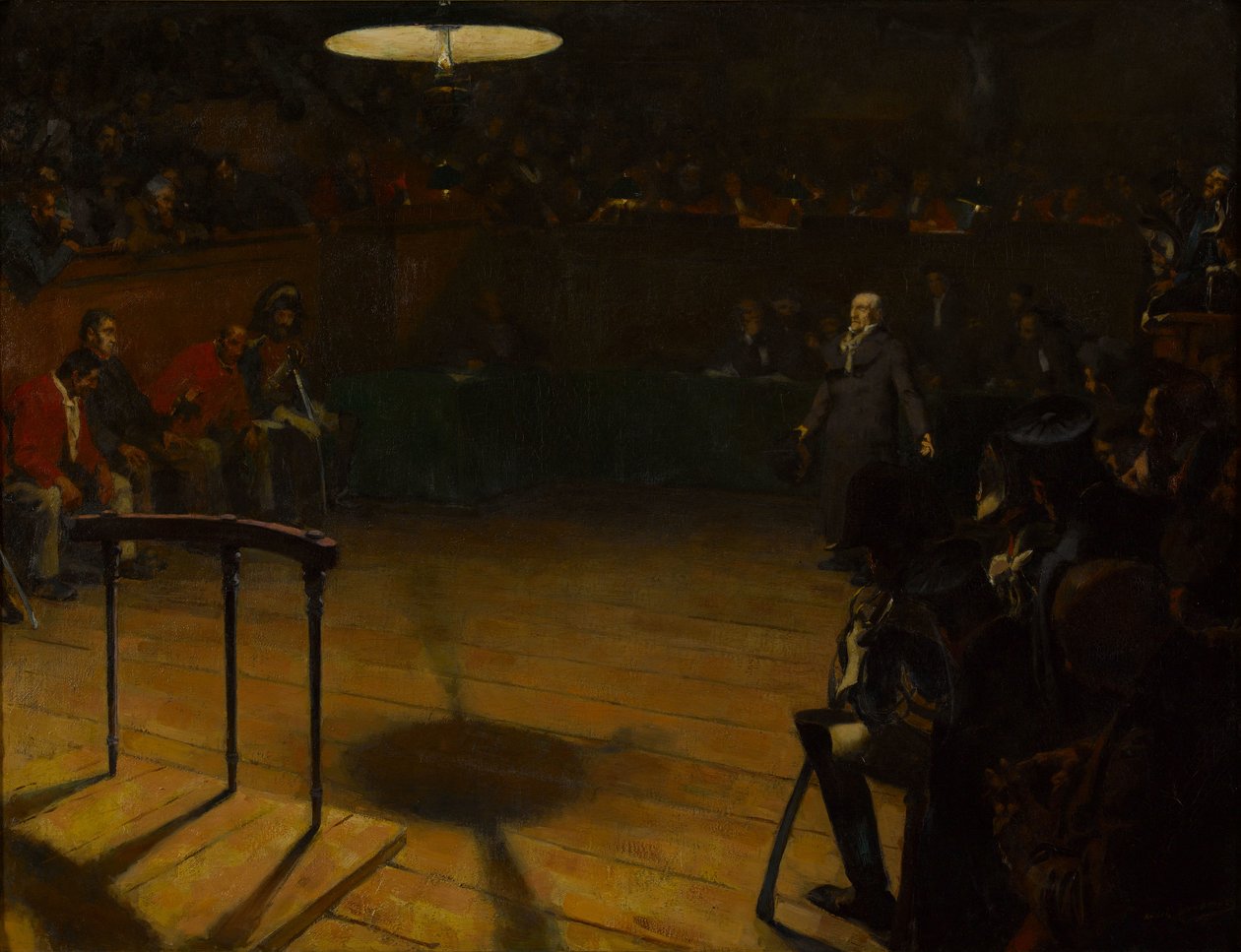Jean Valjean perante o Tribunal Assize em Arras, 1904. de André Victor Édouard Devambez