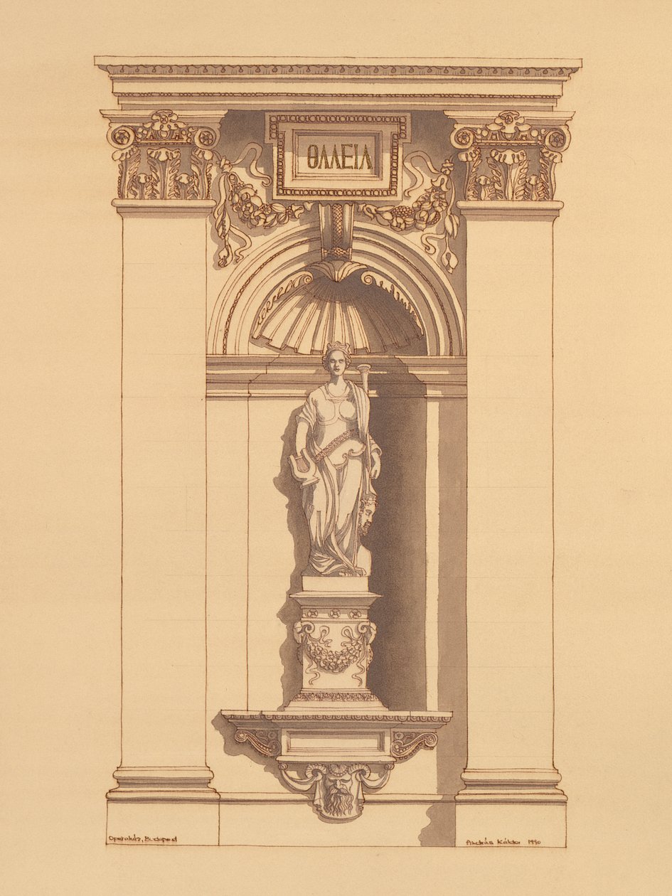 Ópera de Budapeste, Hungria (pormenor) de Andras Kaldor
