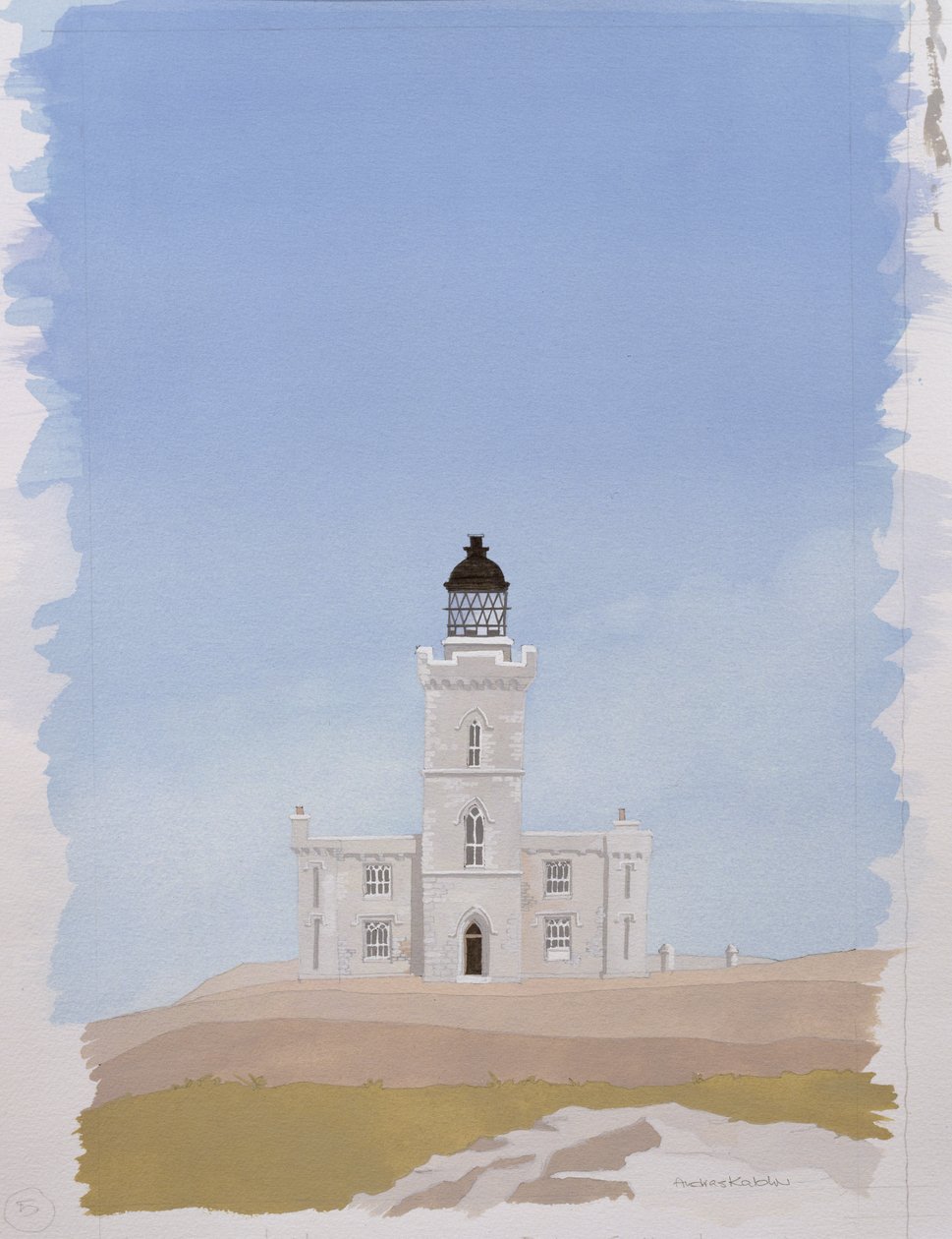 Farol da Ilha de maio, Fife, Escócia de Andras Kaldor