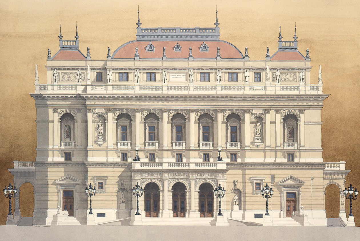 Ópera húngara de Allami, Budapeste, Hungria de Andras Kaldor