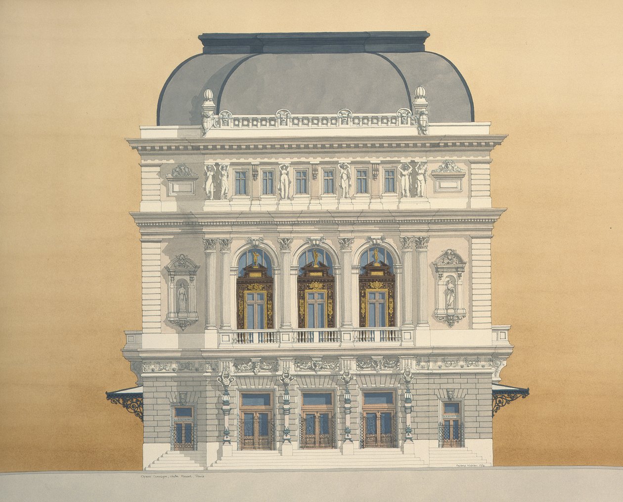 Ópera Comique, Salle favart, Paris, França de Andras Kaldor