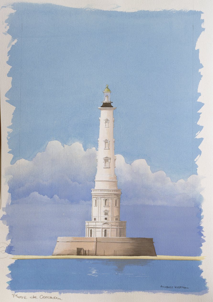 Farol de Corduan, Pointe de Grave, Gironde, França de Andras Kaldor