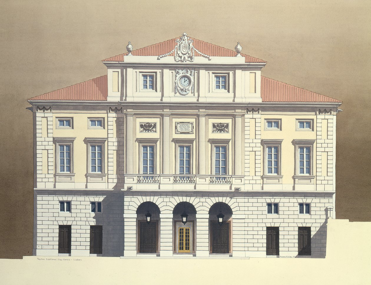 Teatro Nacional de San Carlos, Lisbon, Portugal de Andras Kaldor