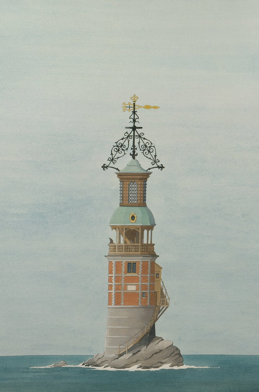 O primeiro farol de Eddystone, Plymouth, Devon de Andras Kaldor