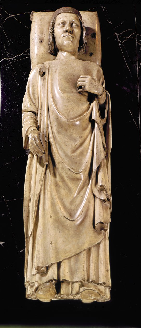 Efígie de Carlos V (1338-80) o Sábio, c.1364 (mármore) de Andre Beauneveu