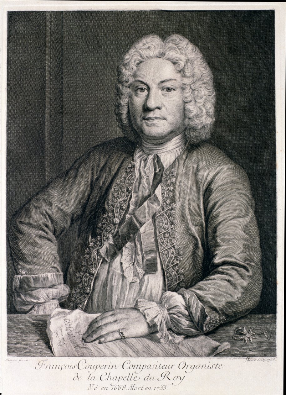 François Couperin (1668-1733) gravado por Flipart de Andre Bouys