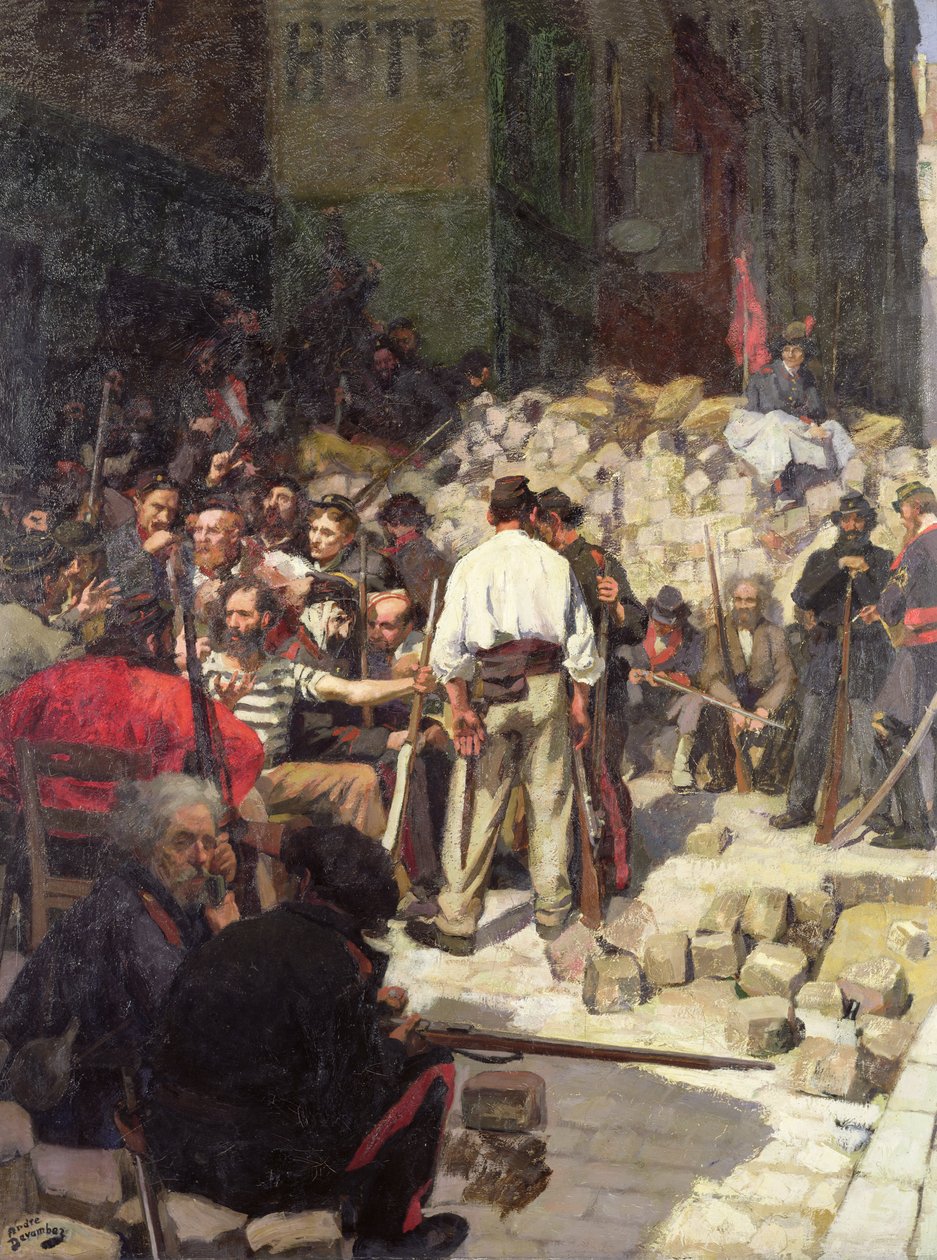 A barricada ou a espera em 1871 de Andre Devambez
