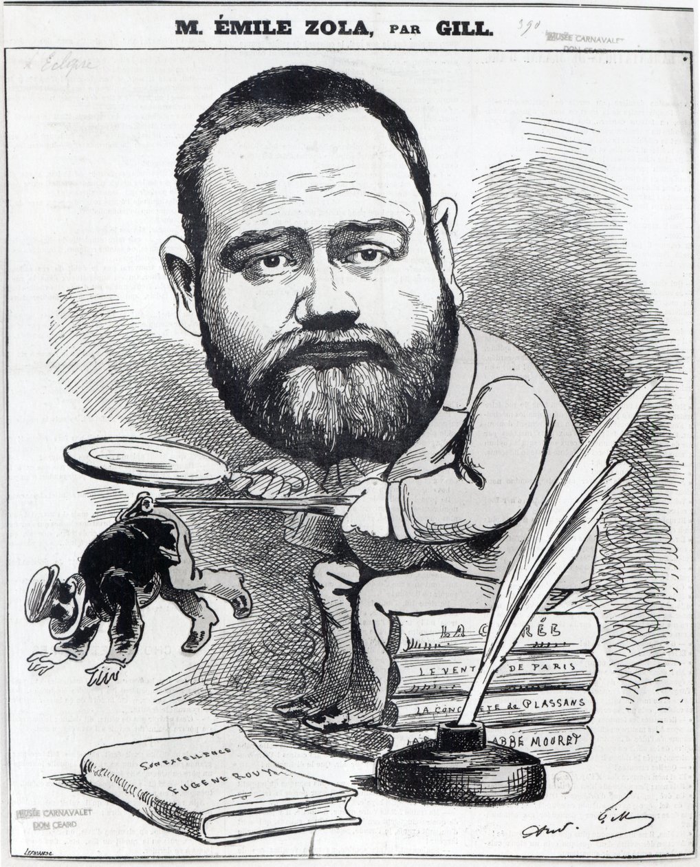 Emile Zola como naturalista, de &39;L&39;Eclipse&39; de Andre Gill