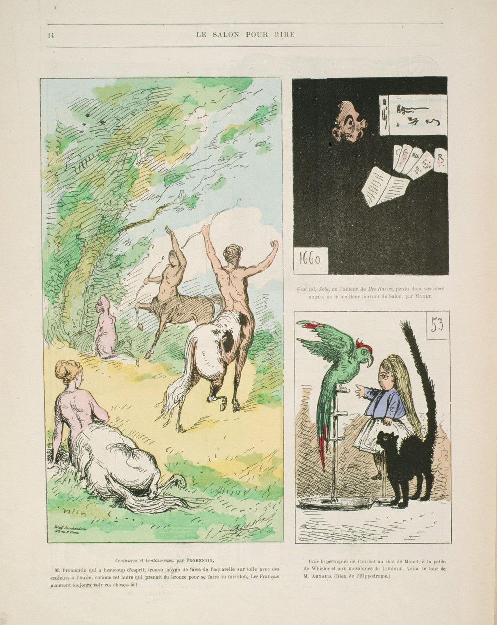 "A sala de estar para rir", da Gill-Revue, 1868 de Andre Gill