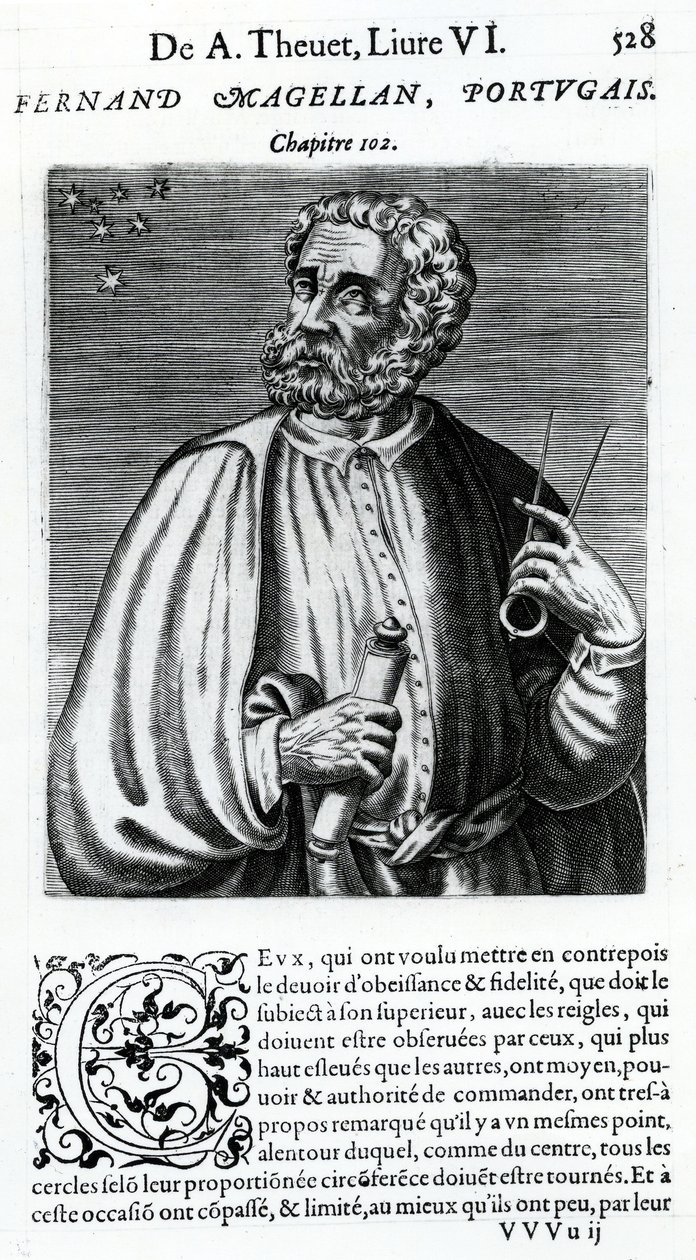 Fernão de Magalhães, do século XVI de Andre Thevet