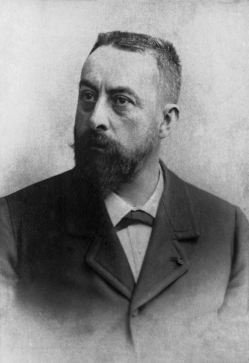Alfred Nicolas Rambaud (1842-1905) , fotografado entre 1880-1895, extraído da coleção Felix Potin, 500 celebridades contemporâneas , político francês França de Andre Adolphe Eugene Disderi