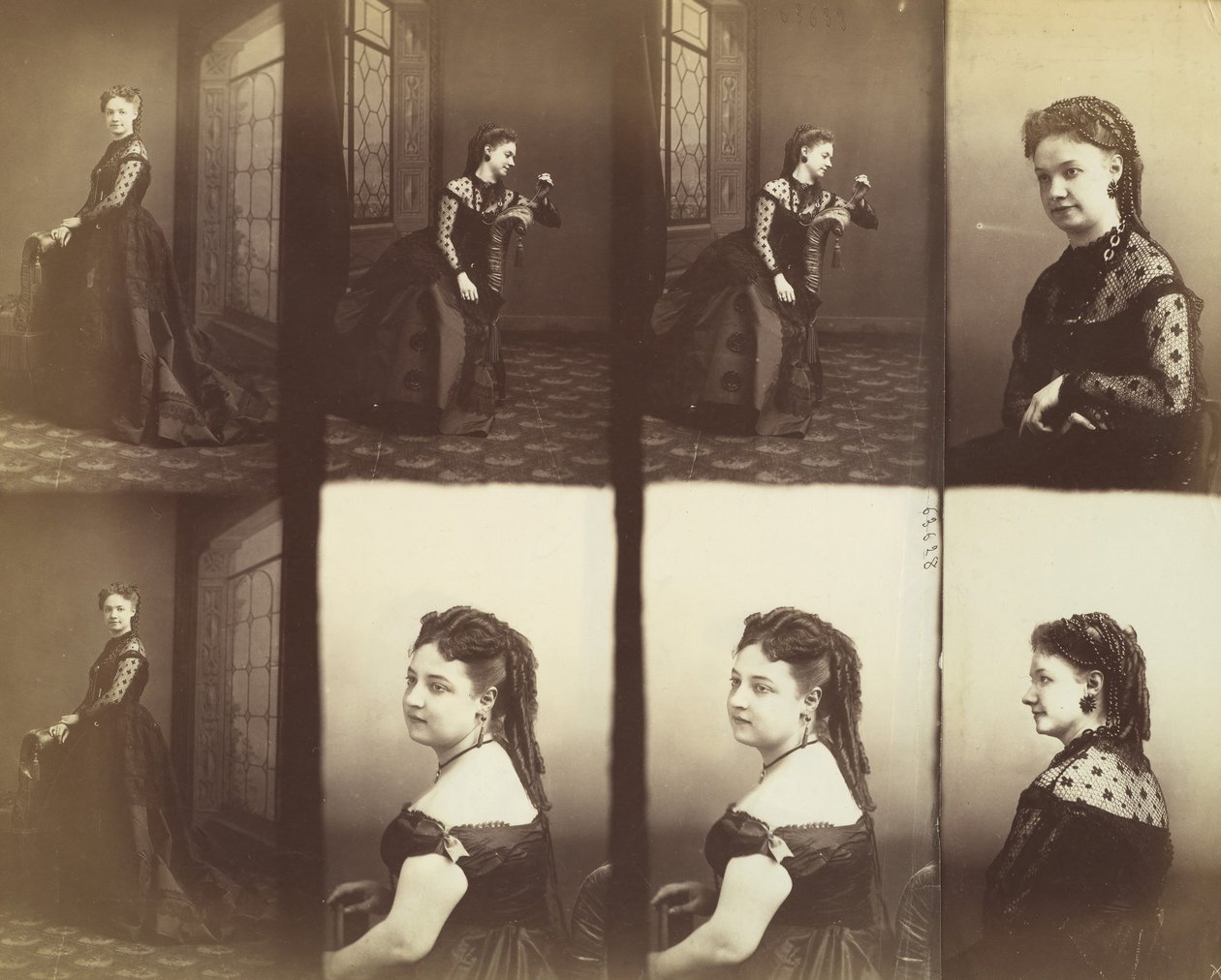 Amélie e Elise Gitteri, 1866. de Andre Adolphe Eugene Disderi