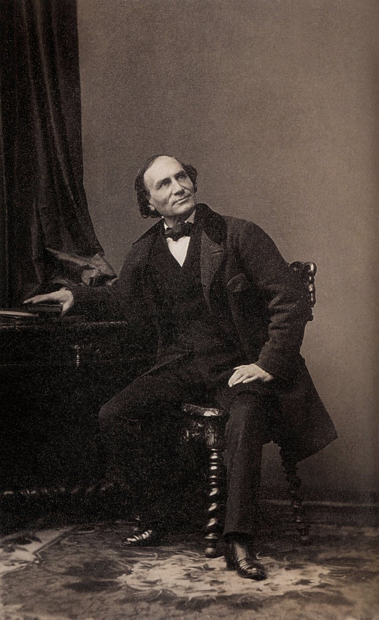 Henri Robin, conjurador holandês, c. 1860 (foto a p/b) de Andre Adolphe Eugene Disderi