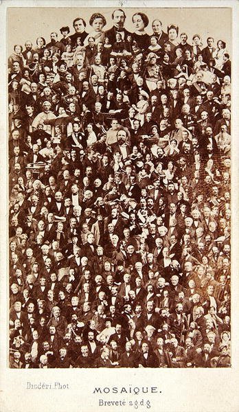 Personalidades do Segundo Império, c.1860 (fotomontagem sépia) de Andre Adolphe Eugene Disderi