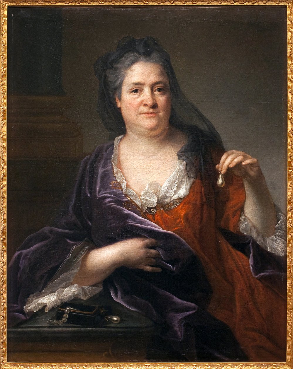 A Duquesa de Orleans ou a Palatina Elisabeth-Charlotte ou Elisabeth Charlotte de Baviere (1657-1722) Pintura atribuída a Andre Bouys (1656-1740), óleo sobre tela, cerca de 1700. Museu de Belas Artes de Niort. de Andre Bouys