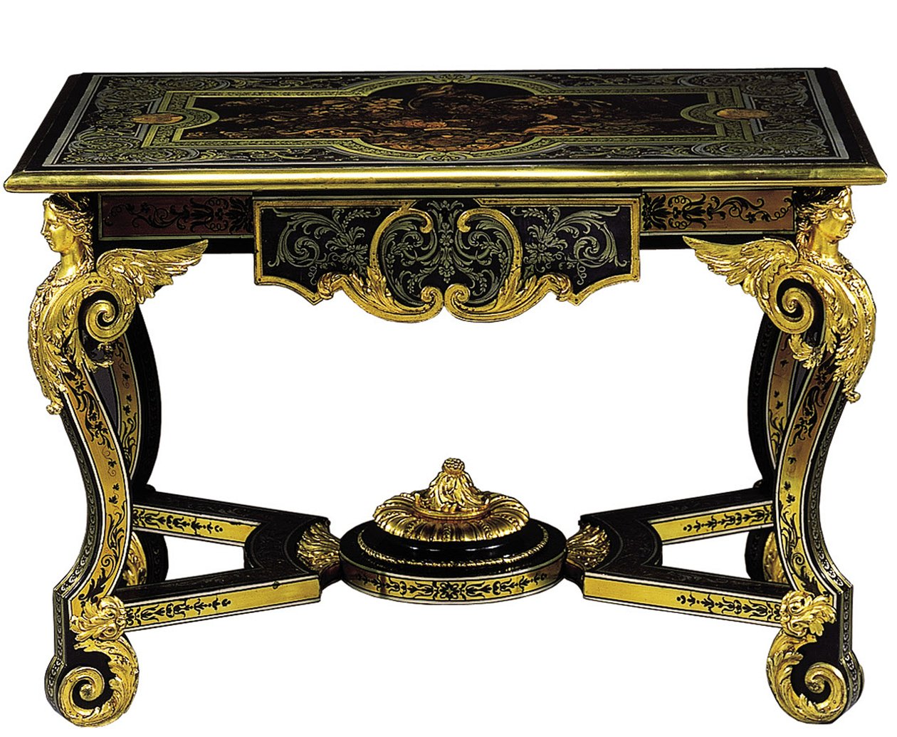 Mesa central Luís XIV, c.1685 de Andre Charles Boulle