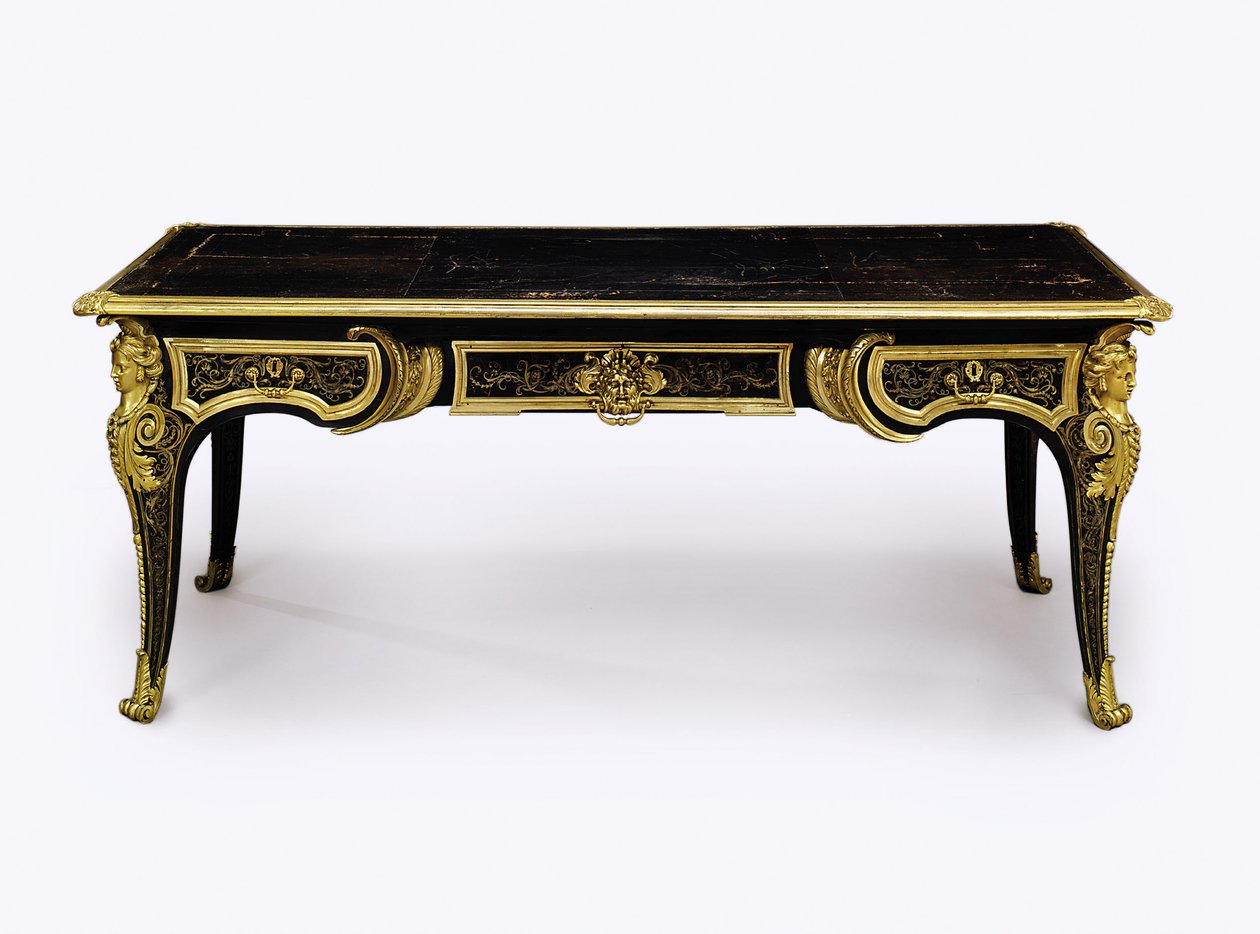 Louis XIV ormolu-montado marrom tortoiseshell bureau plat, c.1710 de Andre Charles Boulle