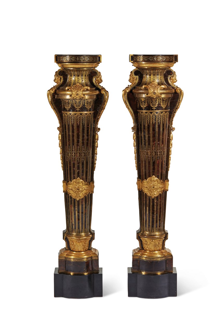 Par de pedestais Luís XIV, 1700-15 de Andre Charles Boulle