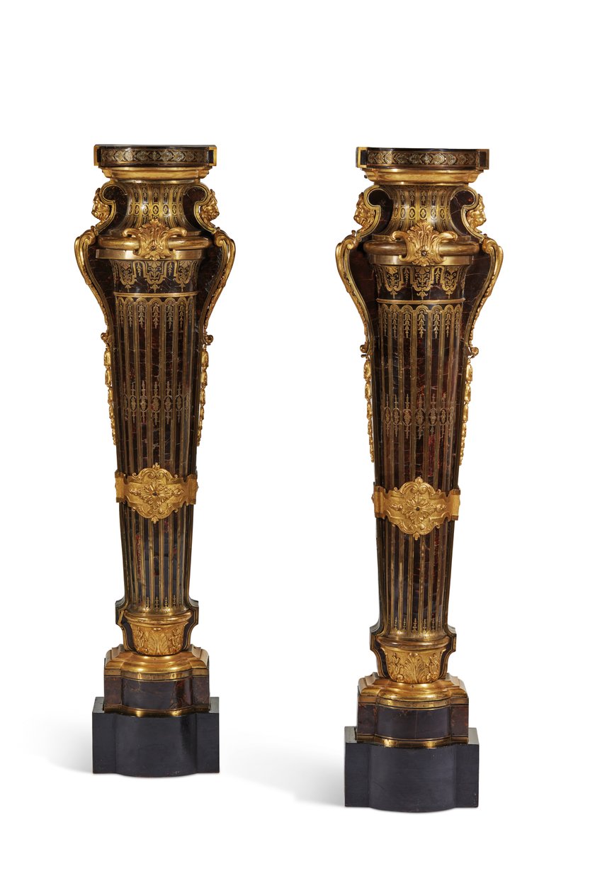 Par de pedestais Luís XIV, 1700-15 de Andre Charles Boulle