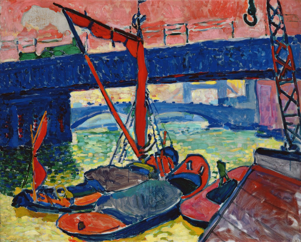 Barcaças no Tamisa de Andre Derain