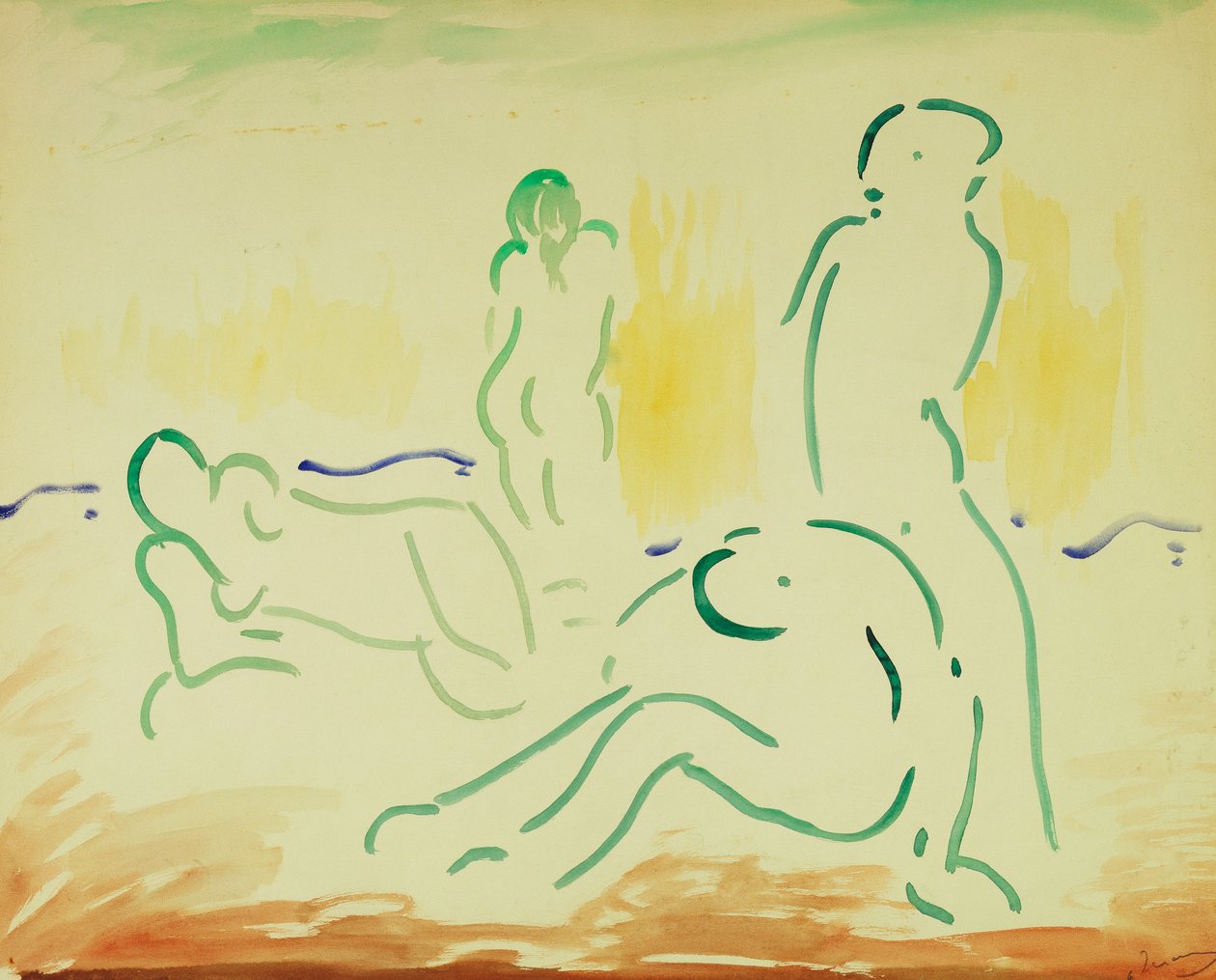Banhistas; Baigneuses de Andre Derain