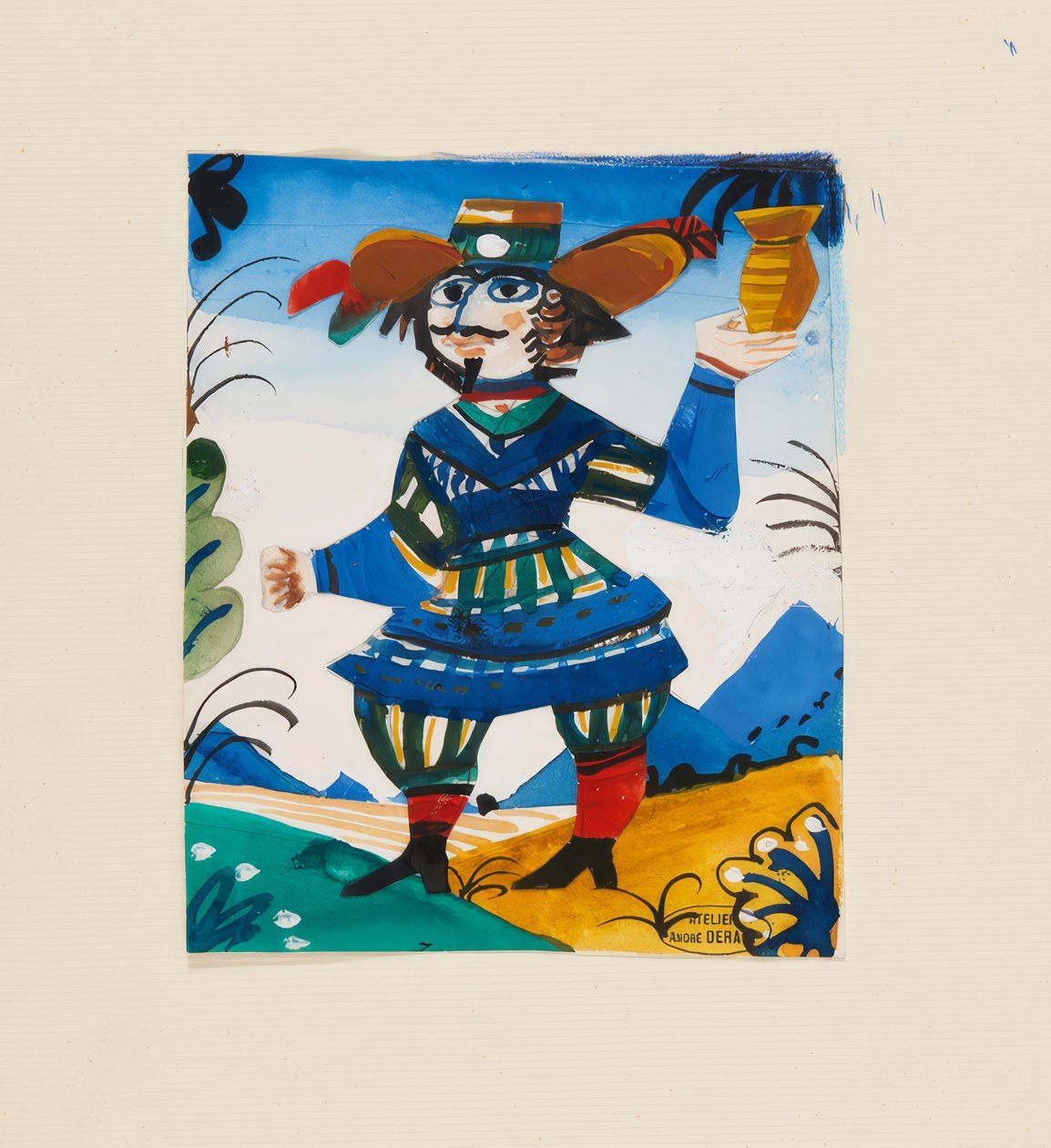 Personagem com um jarro de Andre Derain
