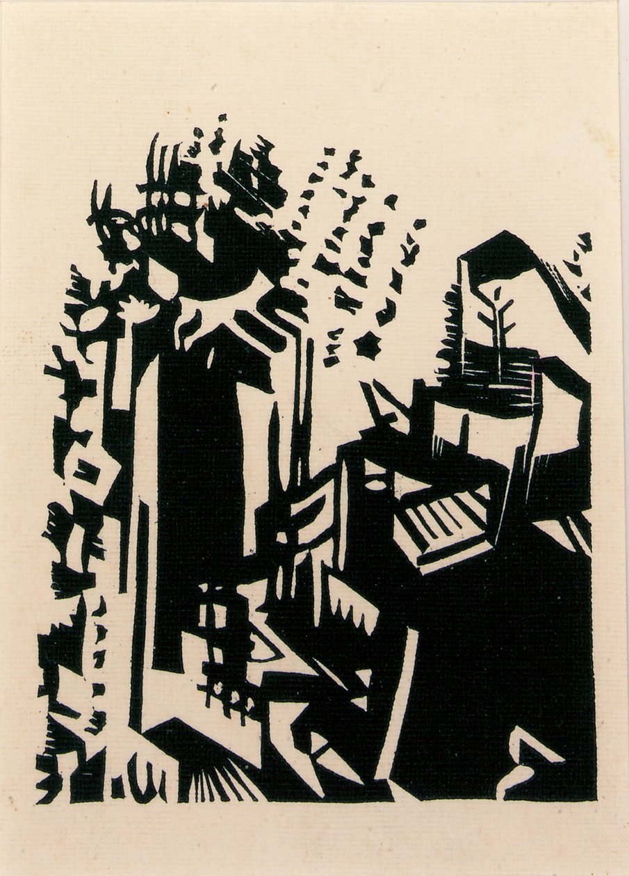 Pescadores, c.1940 (xilogravura) de Andre Derain