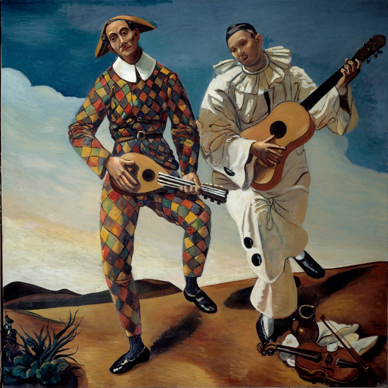 Arlequim e Pierrot de Andre Derain