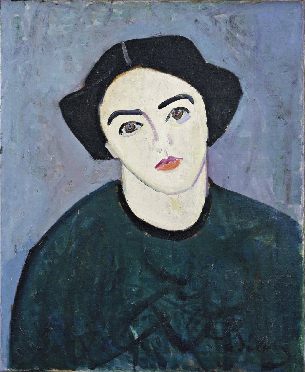 Madame Derain em verde de Andre Derain