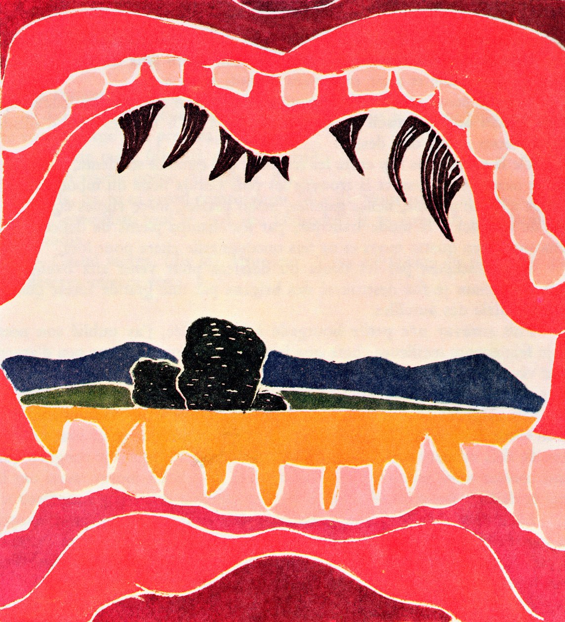 A boca de Pantagruel, ilustração de uma edição limitada de "Pantagruel" de François Rabelais (1494-1553) de Andre Derain