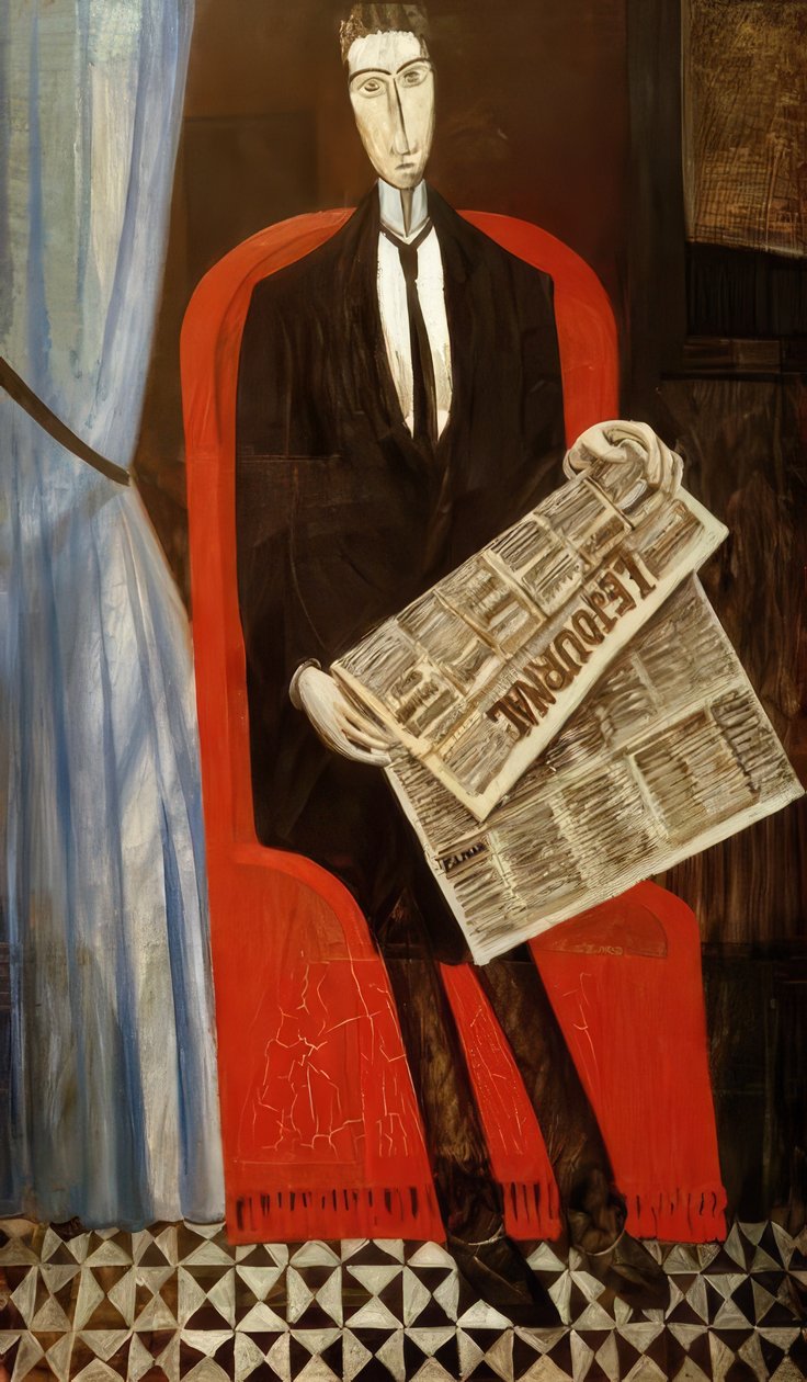 Retrato de um homem desconhecido do jornal de Andre Derain
