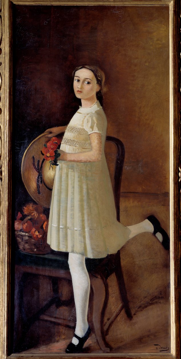 Retrato da sobrinha do pintor em 1931 (óleo sobre tela) de Andre Derain
