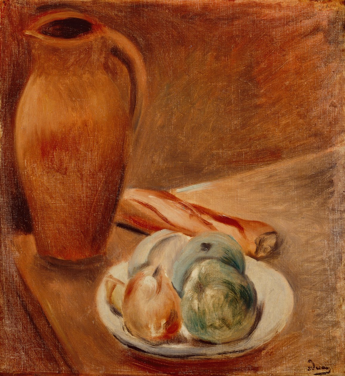 Natureza morta e jarro (óleo sobre tela) de Andre Derain